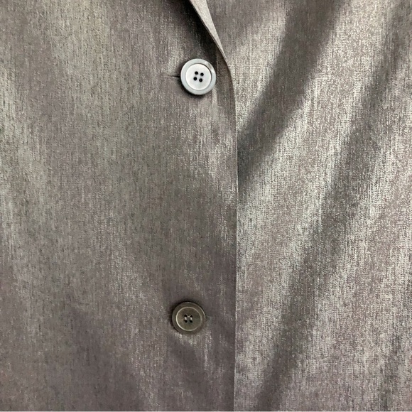 Vintage Valerie Stevens Shimmering Pewter Gray Evening Jacket L - Picture 5 of 7